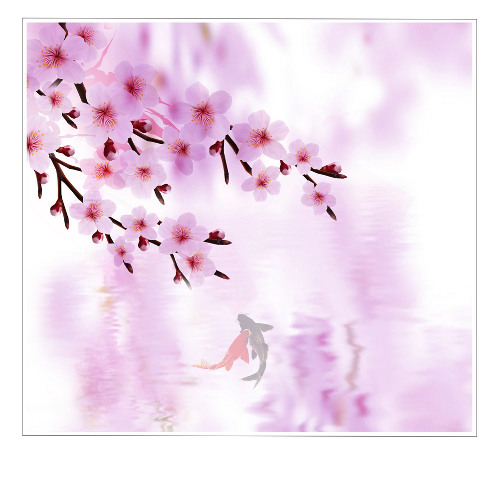 桃花流水锦鱼肥