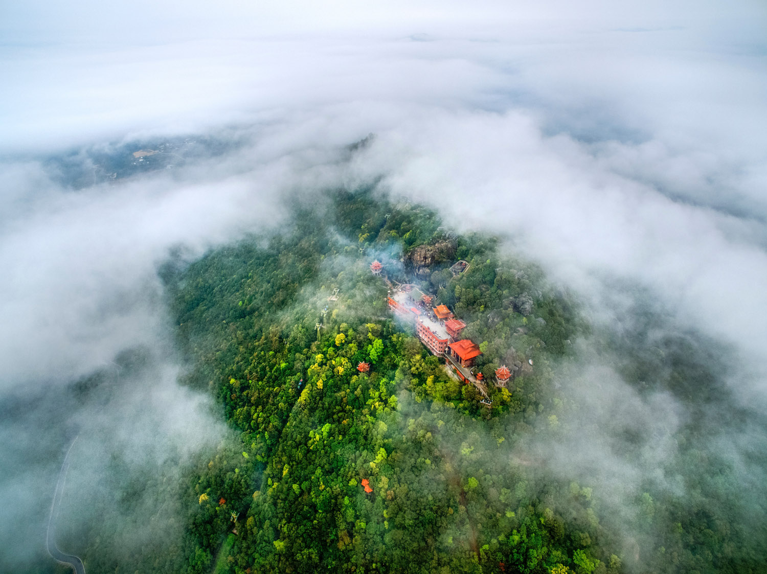 烟涛微茫双髻山-第四届中国园林摄影大展投
