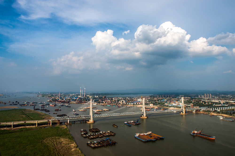 建设中的蒙华铁路洞庭湖大桥(组照1-14)-包商银