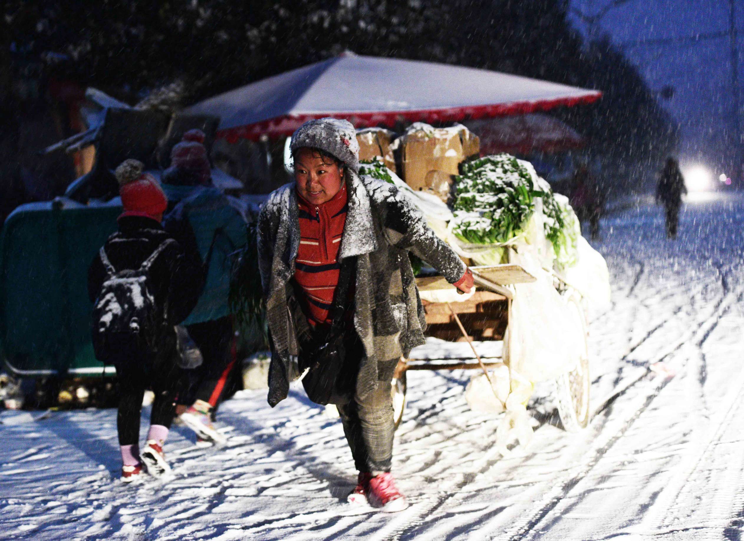 《风雪卖菜人》潇潇竹