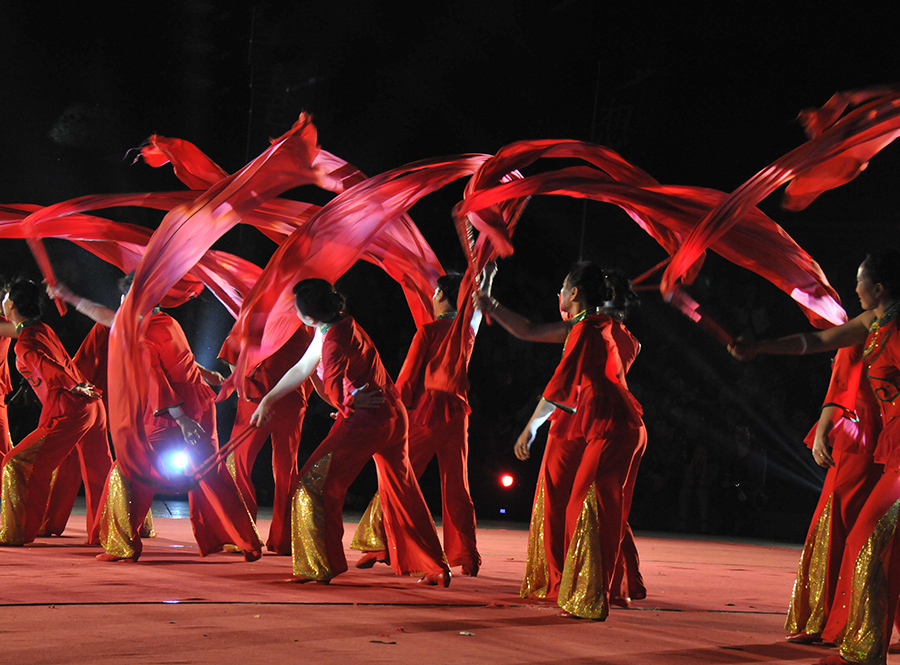 红绸子舞 - 大众摄影网