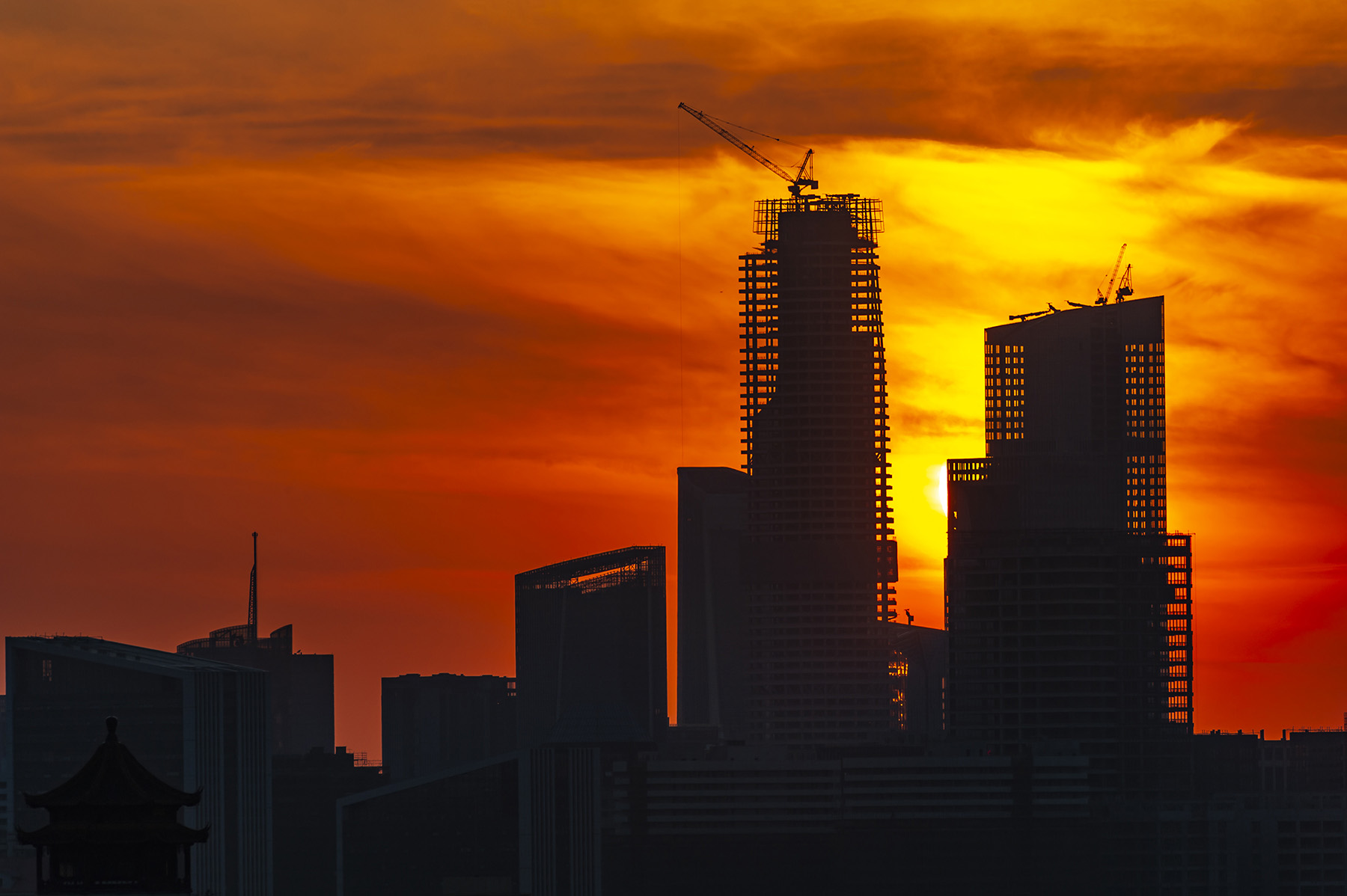今天傍晚的晚霞 - 缩小 - 大众摄影网