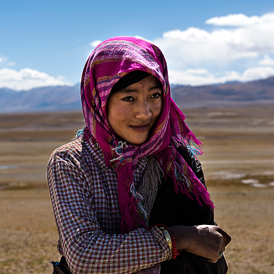 藏北高原的少女