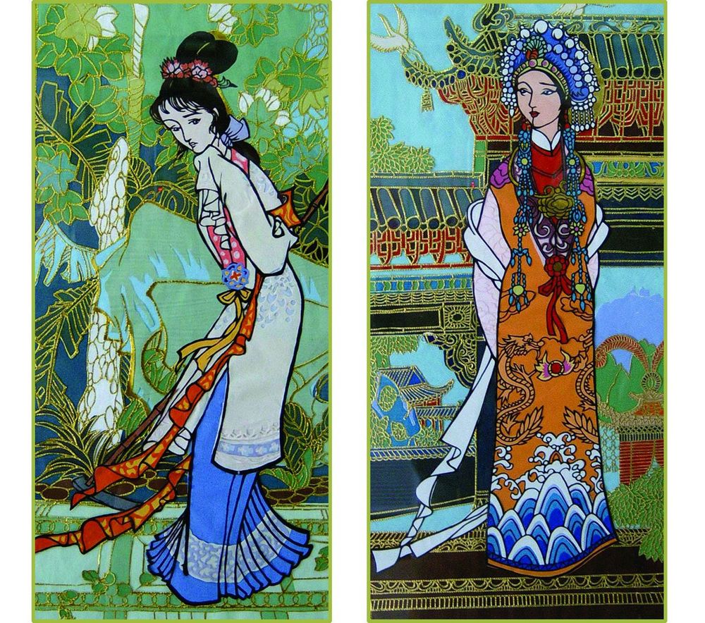 工美大师毕再生剪纸作品---套色四美图