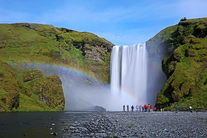 双彩虹森林瀑布