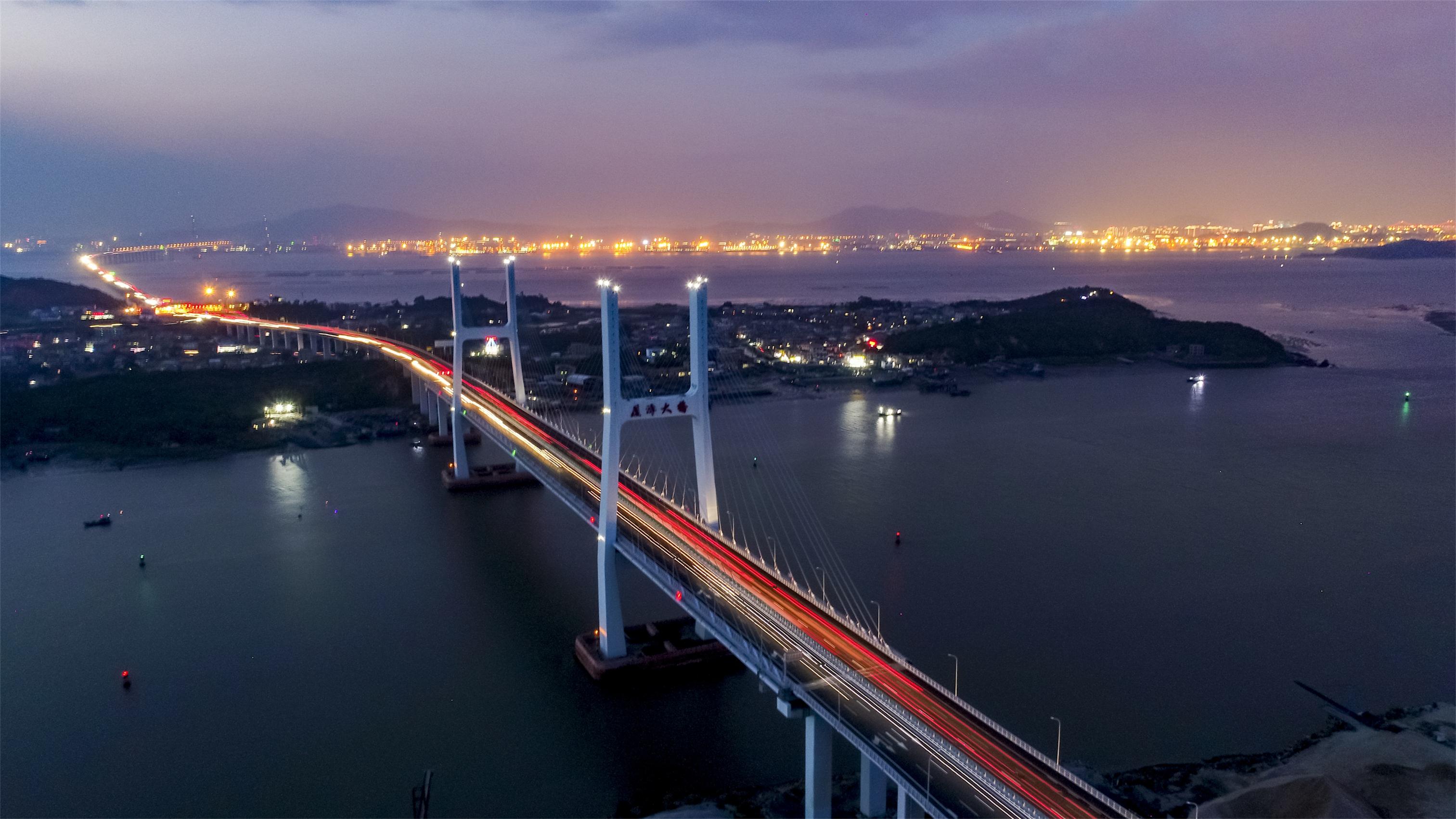 夜色中的厦漳大桥