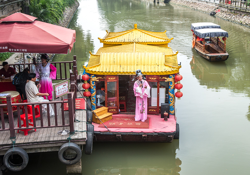 三河船上古装戏 2017年6月22曰拍摄于三坷古镇