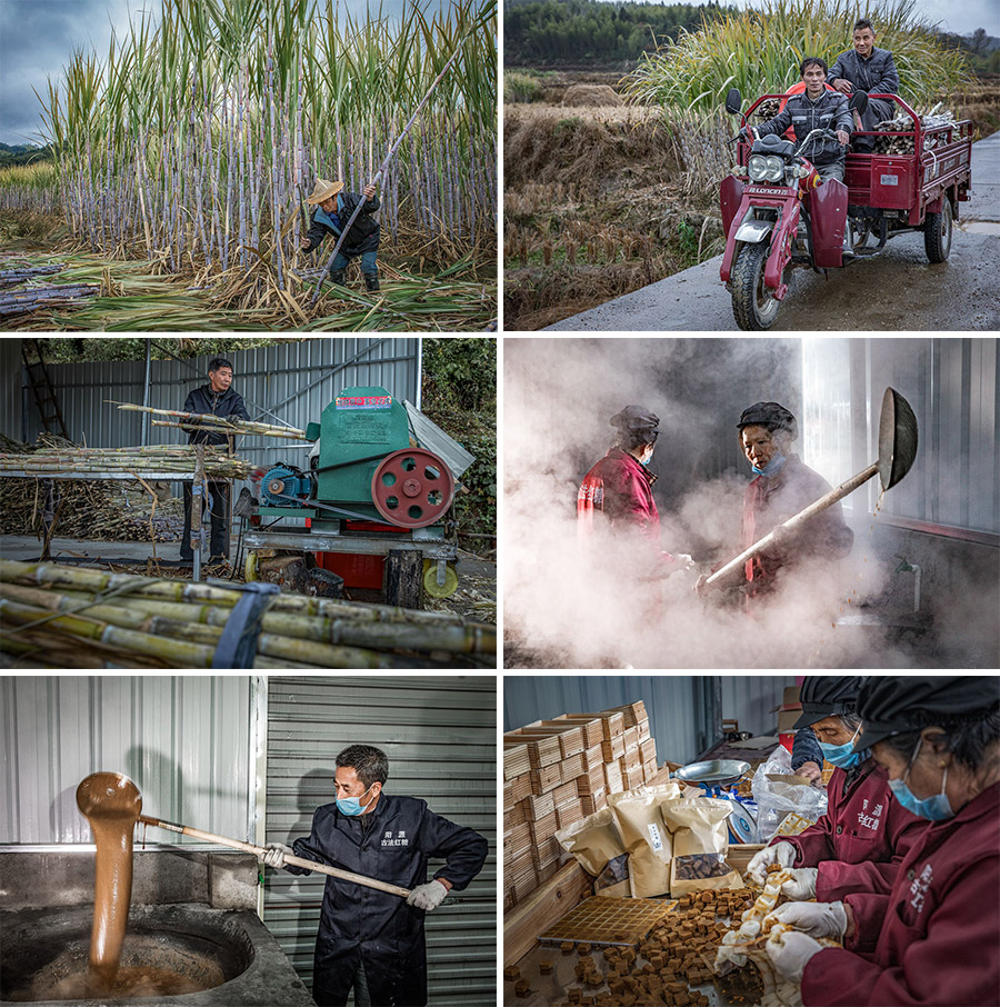 古法制糖(组照)-全国金融系统纪念中国改革开放40周