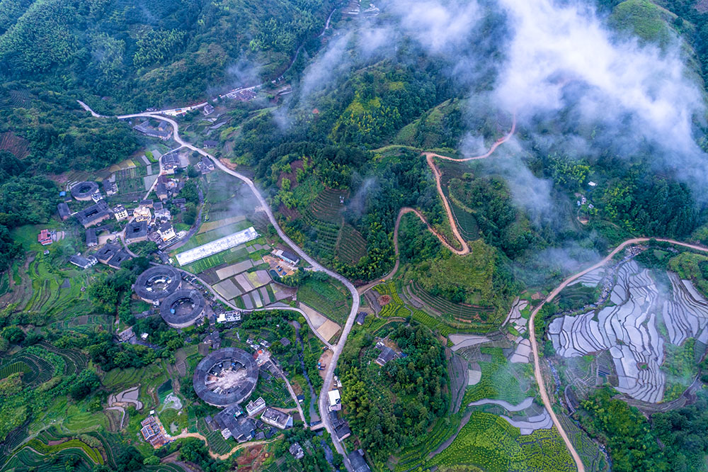 航拍土楼-南靖土楼杯"中国传统村落"全国摄影大展投稿区-大众摄影网 -