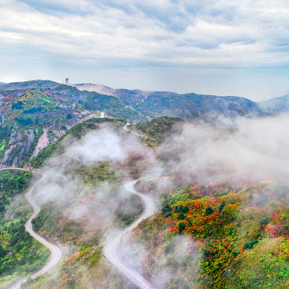 鸟瞰大罗山(组)-"魅力山水61生态水电"摄影作品展投稿区-大众摄影网