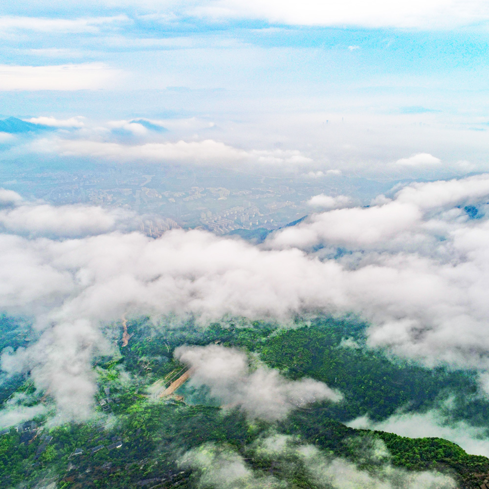 鸟瞰大罗山(组)-"魅力山水61生态水电"摄影作品展投稿区-大众摄影网
