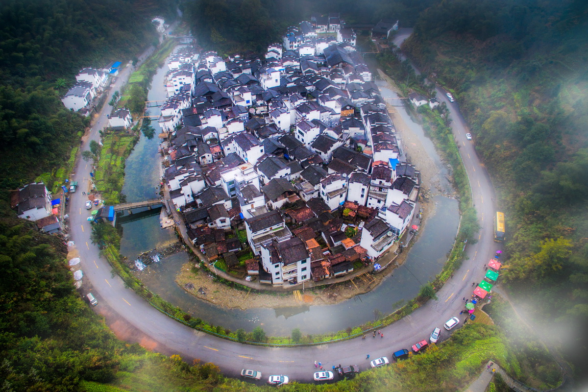 《鸟瞰菊径古村落》