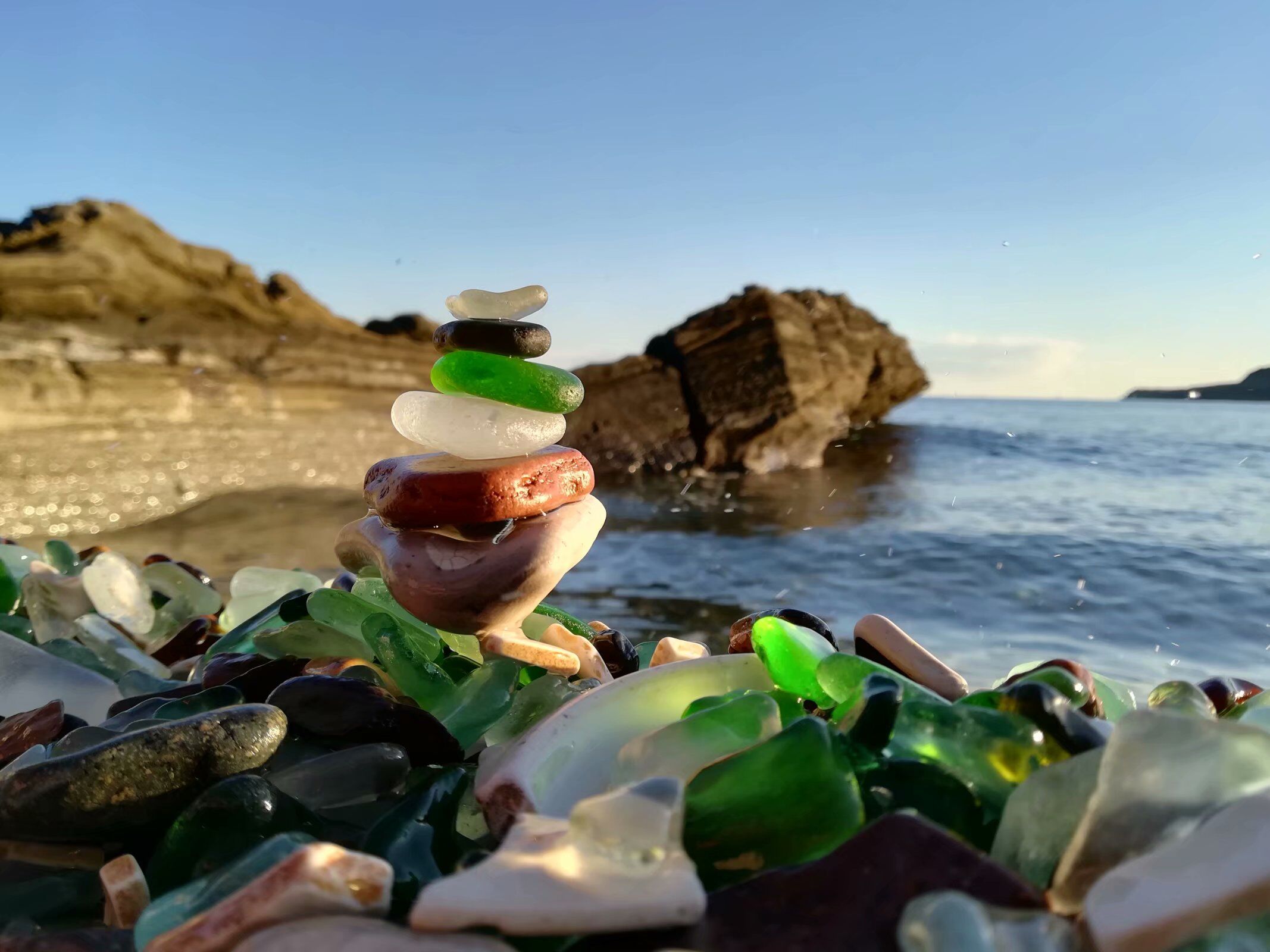 美丽的玻璃海滩