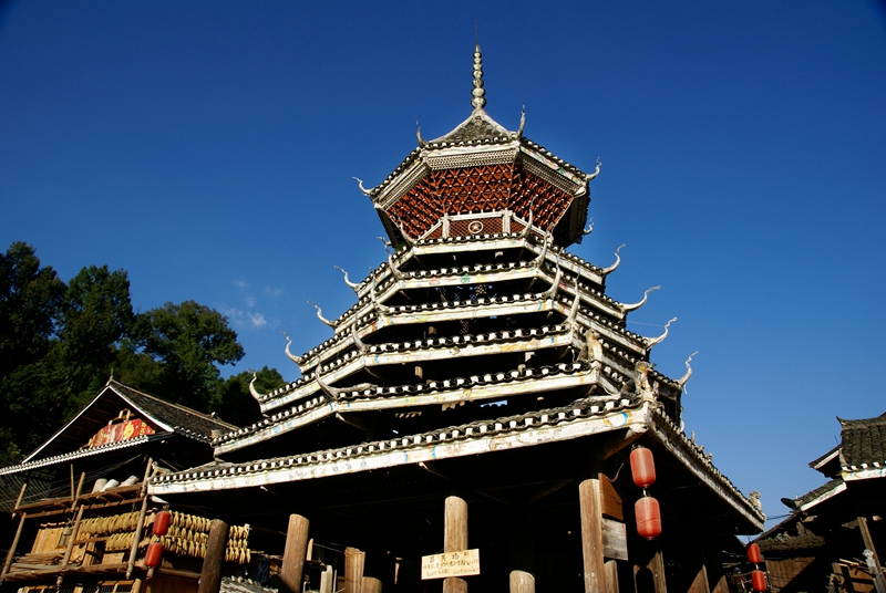 苗族侗族自治州黎平县肇兴镇肇兴村  作品说明:肇兴村是鼓楼之乡,全为