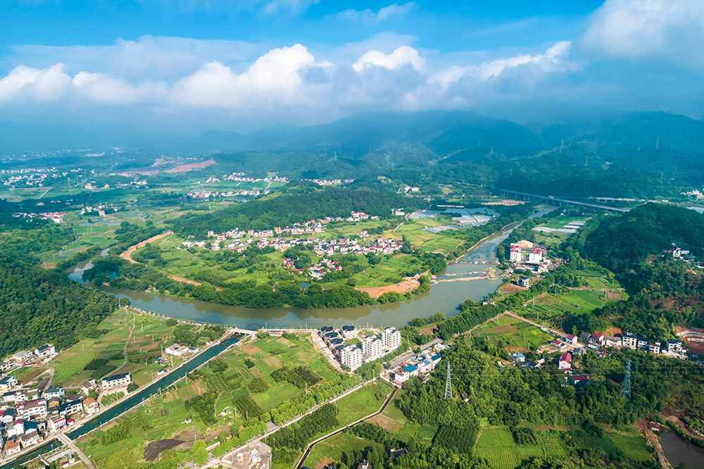 2018年7月7日,拍摄于建德市寿昌镇陈家村.无人机航拍.