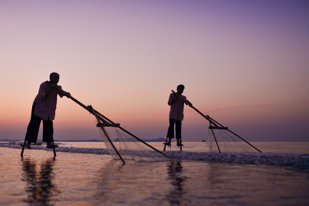 京族三岛高跷捕鱼
