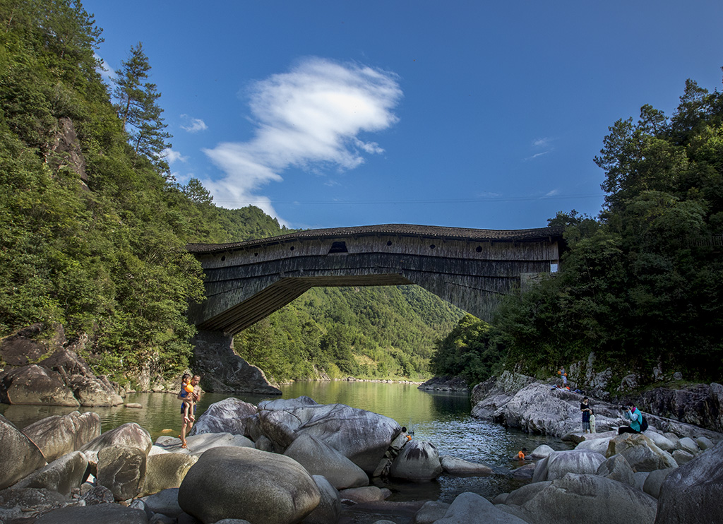 《廊桥梦》(组照1-4)2018.7.21寿宁杨梅洲廊桥