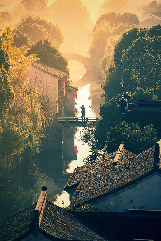 《古镇之晨》-第二届"摄影小镇——鹅湖"全国摄影大展投稿区-大众摄影