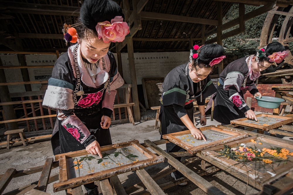 2018年11月23日拍摄于贵州省凯里市丹寨县石桥村,造纸术是我国古代