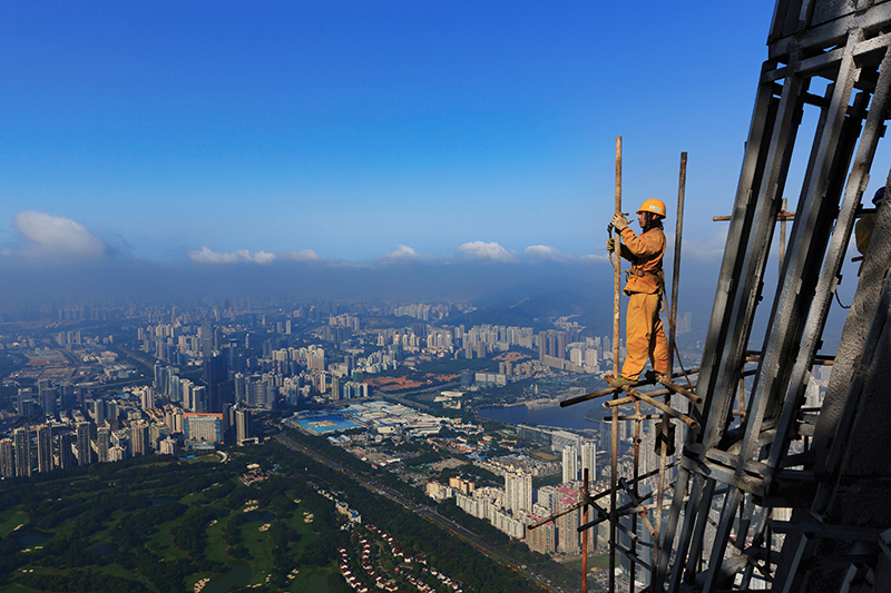 深圳第一高楼"平安大厦"的建设者-"我和我的祖国"摄影类征稿区-大众