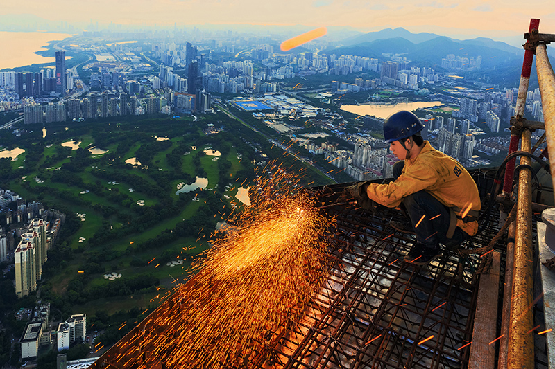 深圳第一高楼"平安大厦"的建设者-"我和我的祖国"摄影类征稿区-大众