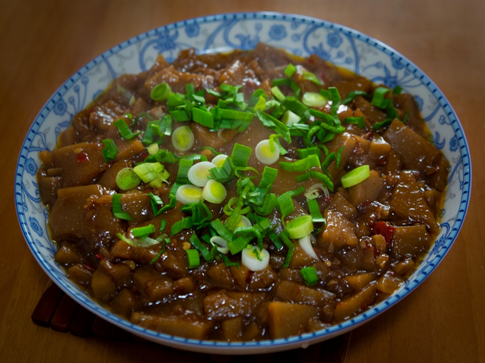 家常徽菜——炒乌栗豆腐(组图)