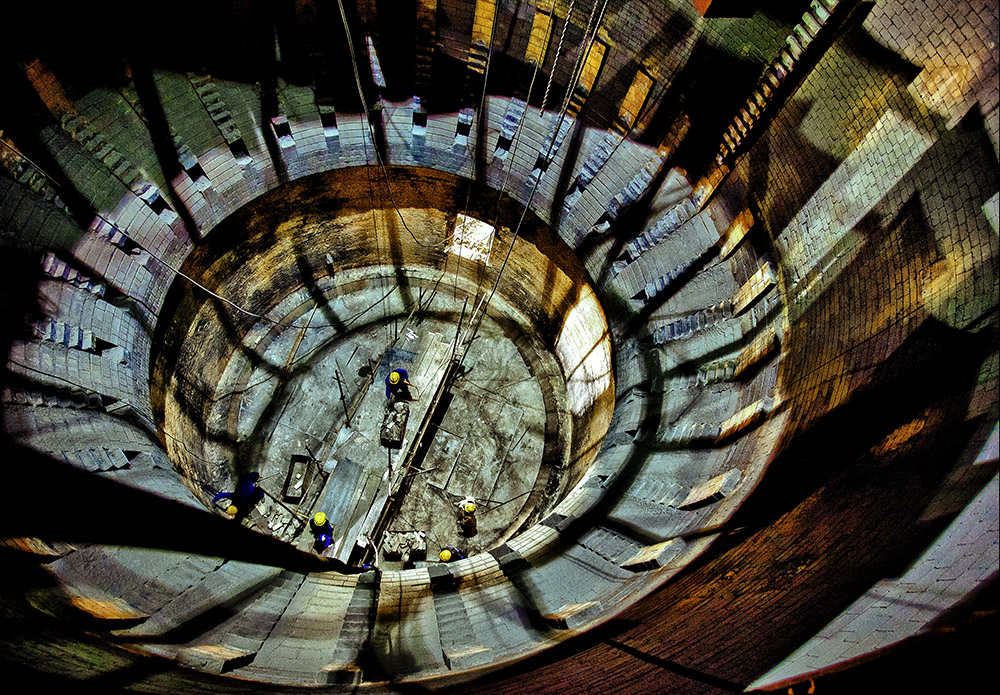 干熄炉内检修忙