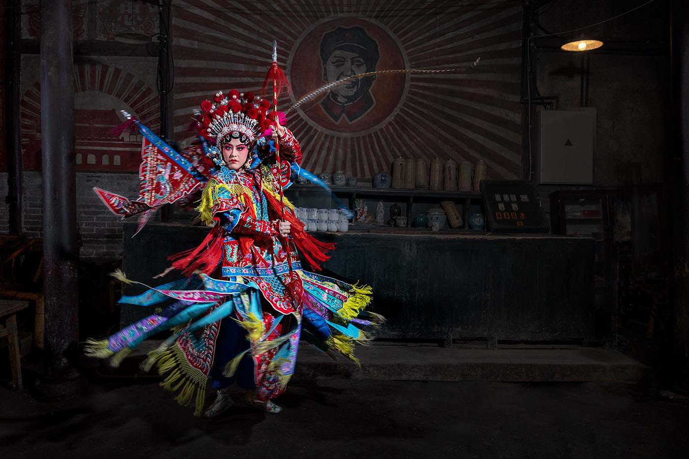 刀马旦-拍摄于成都双流彭镇老茶馆