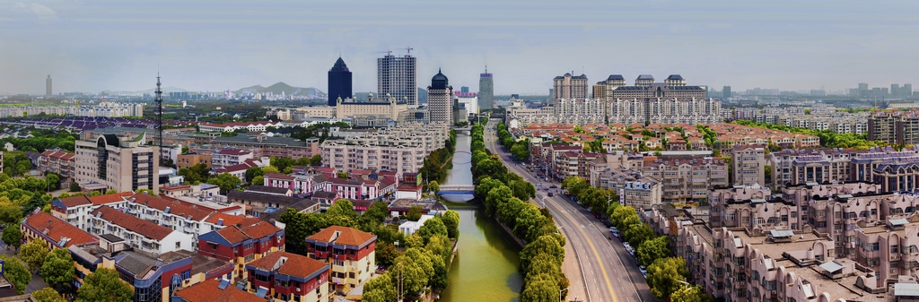 1..全国特色小镇-新桥(组照1)-新桥镇全景图1-"我和我的祖国"摄影类征