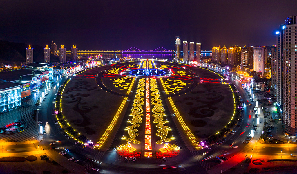 《大连星海广场夜色》