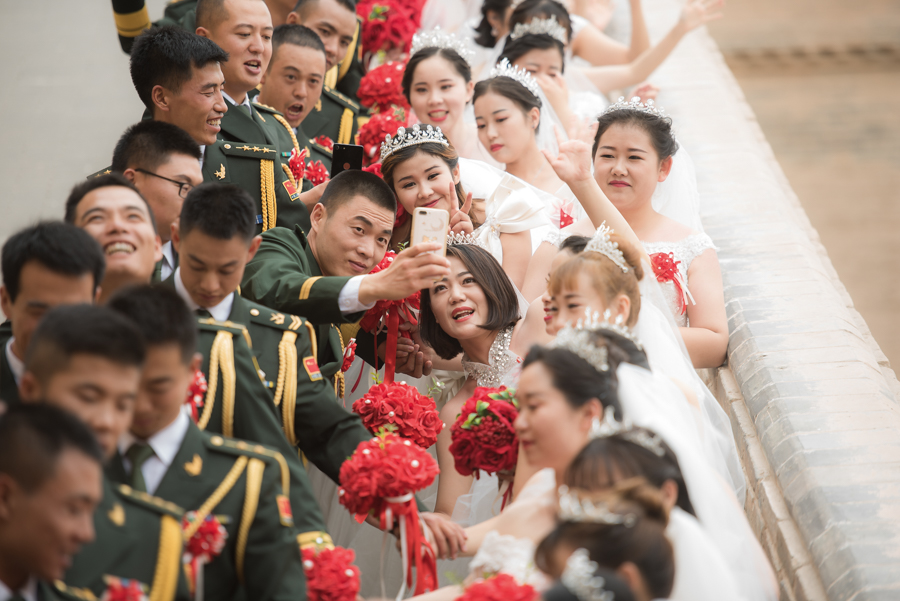 军人婚礼组照-"我和我的祖国"摄影类征稿区-大众摄影网 -
