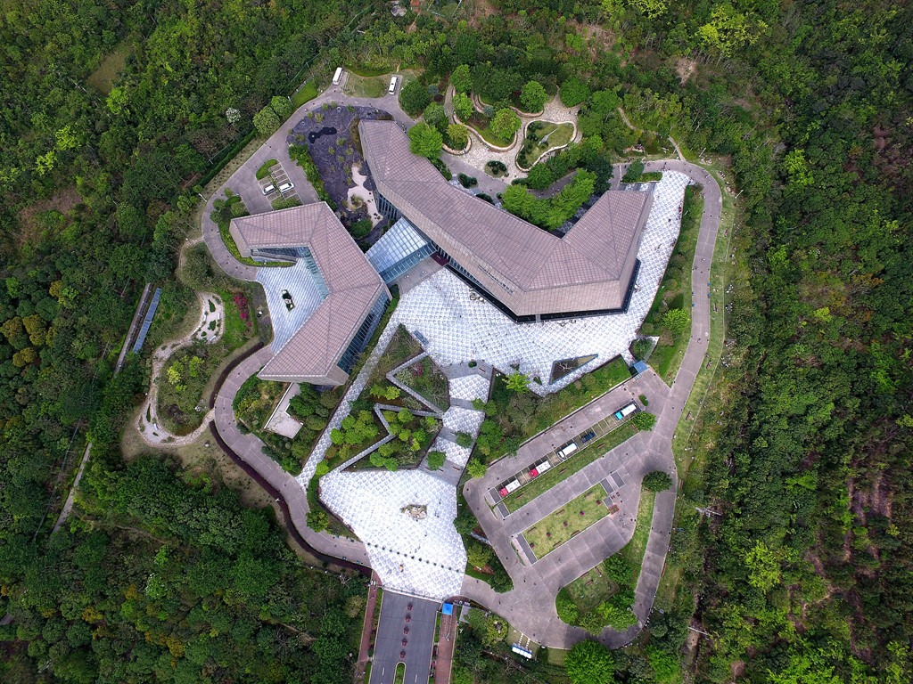 鸟瞰深圳大鹏地质博物馆