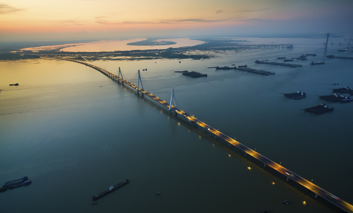 洞庭湖大桥鸟瞰