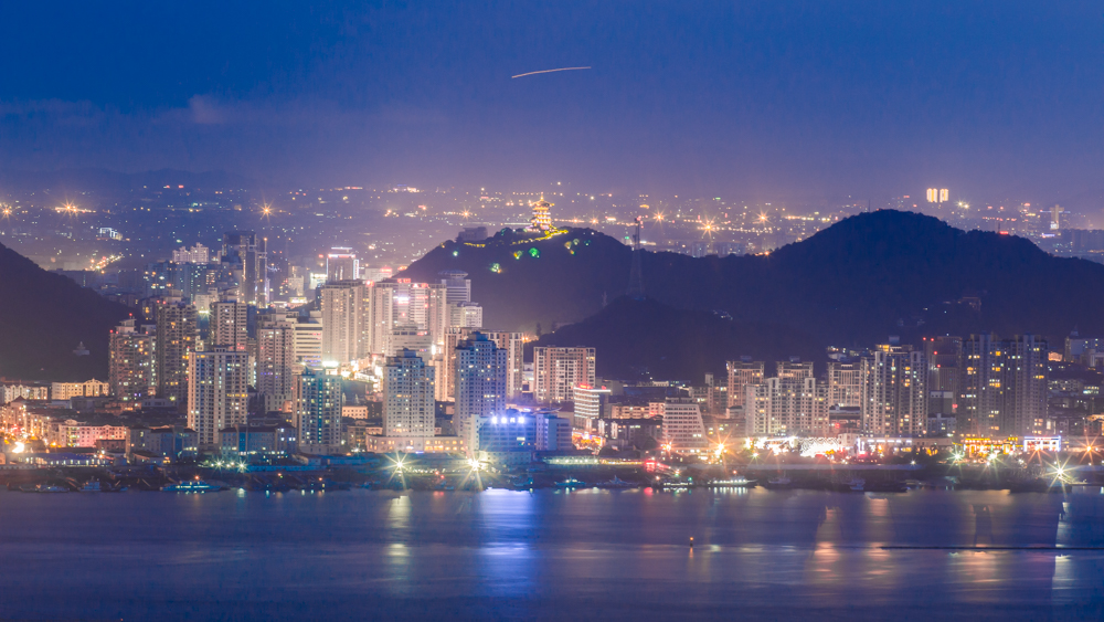 浙江台州椒江美丽城市夜景