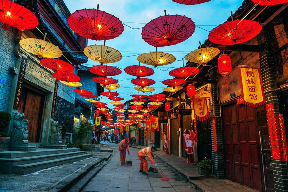 dsc_4801《我为古镇更整洁》2019年2月13日拍于重庆九龙坡区走马古镇.