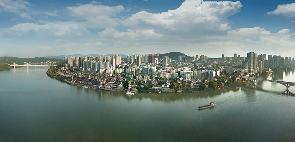 《风景秀丽的合川城》