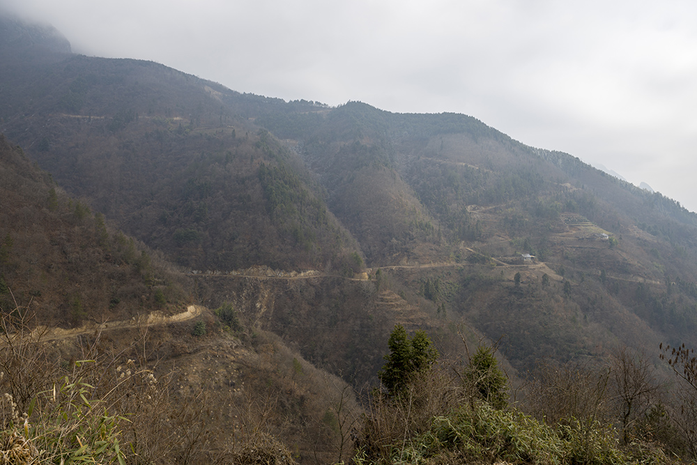2019年2月19日拍摄于重庆市城口县的贫困山区.