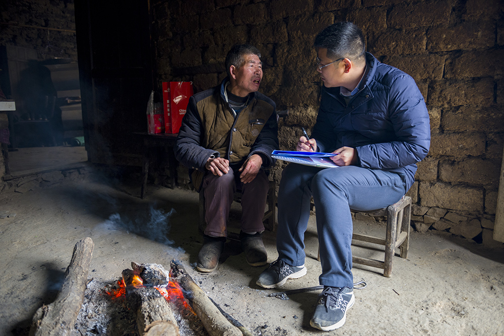 2019年2月19日拍摄于重庆市城口县的贫困山区.