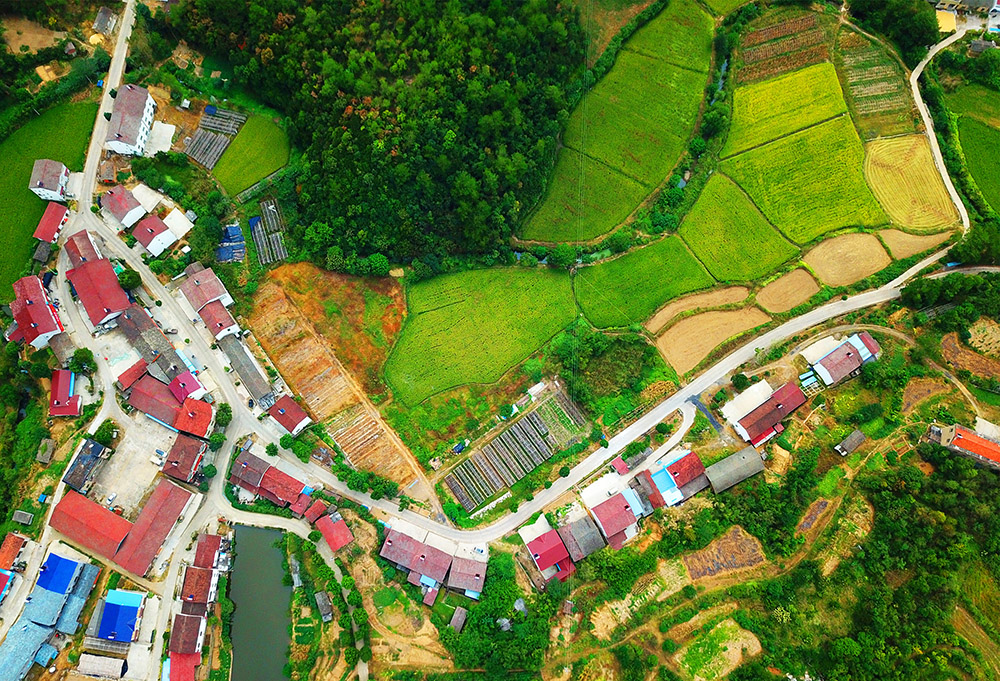 鸟瞰美丽乡村