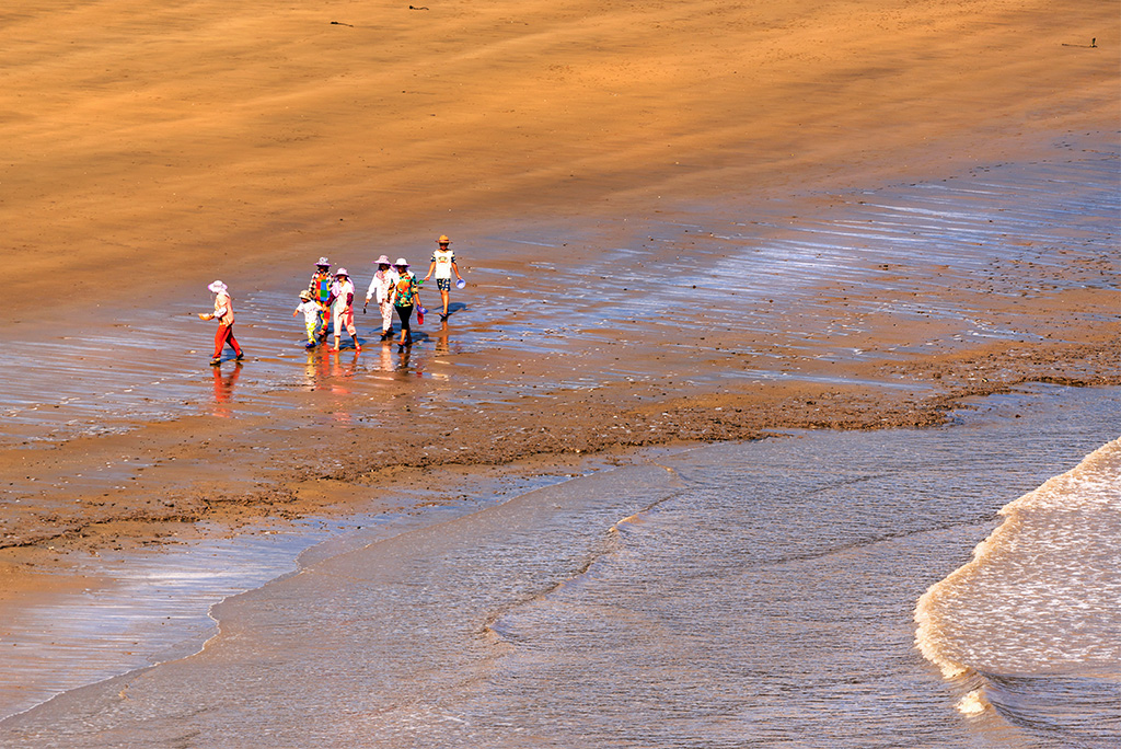 组照:赶海的游客1~6