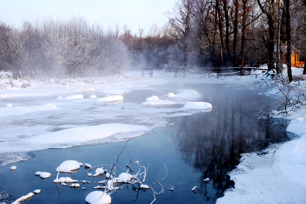 不冻河冬景-"中国冷极61根河"全国摄影大展投稿区-大众摄影网