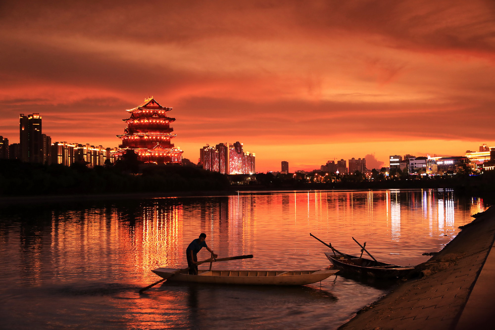 渔舟唱晚-"美丽乡村"全国摄影大展征稿区-大众摄影网 -