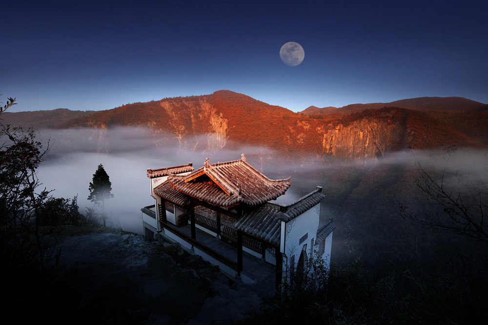月色弥漫满峡谷-第三届"中国原生态最美山乡——安徽石台"全国摄影大