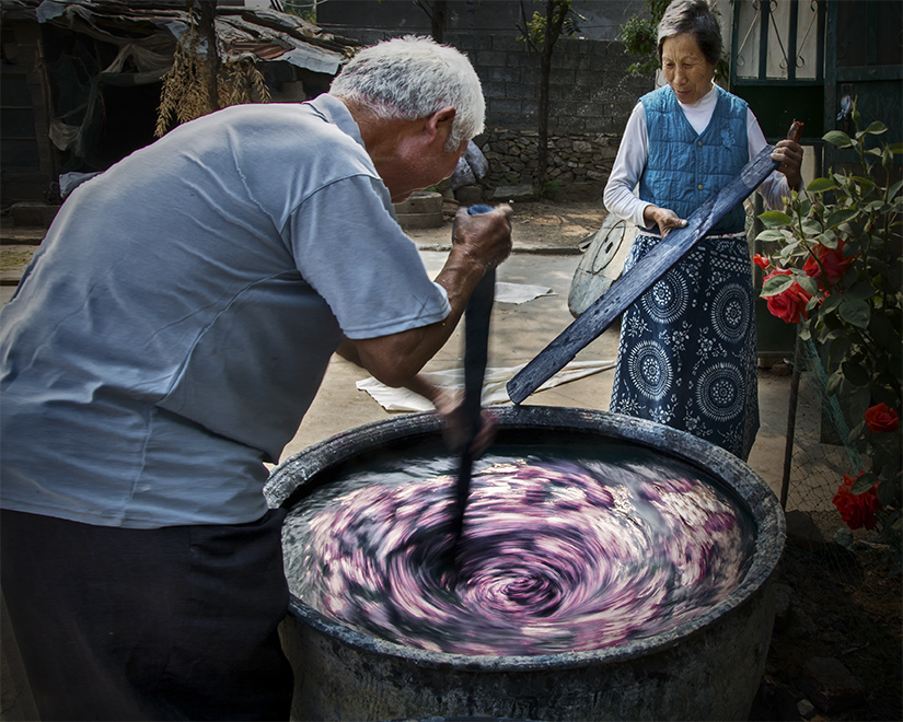 兰陵非物质文化遗产:蓝印花布