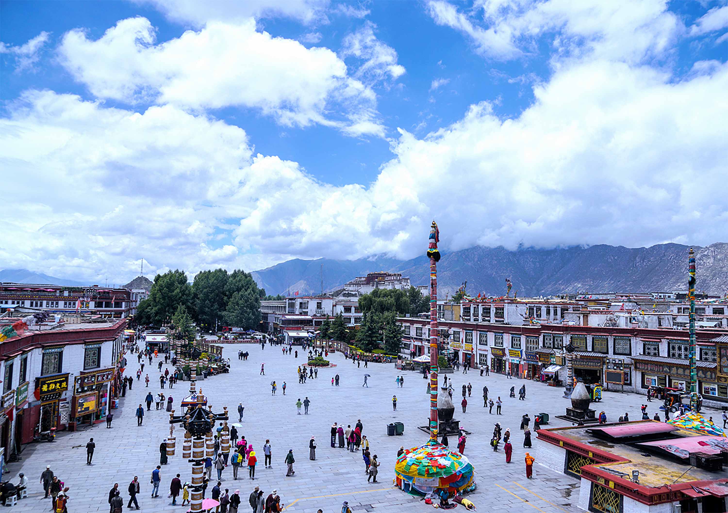 鸟瞰大昭寺广场