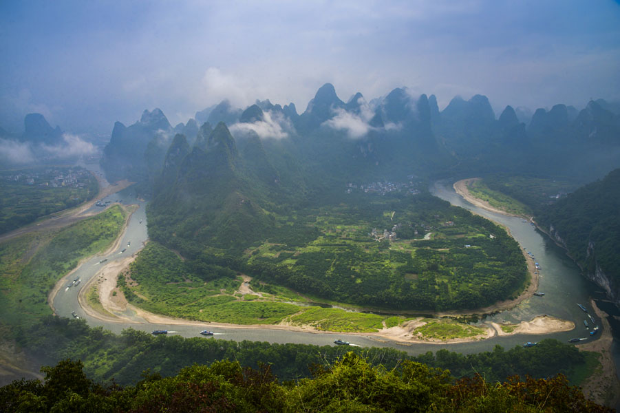 蜿蜒河流 阳汉平(湖南永州)