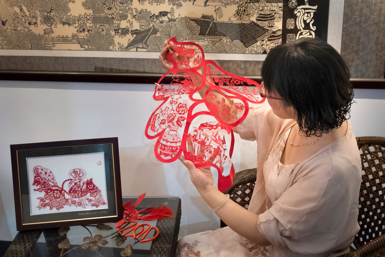 《柘荣剪纸(1-4)》——钱美珍 摄