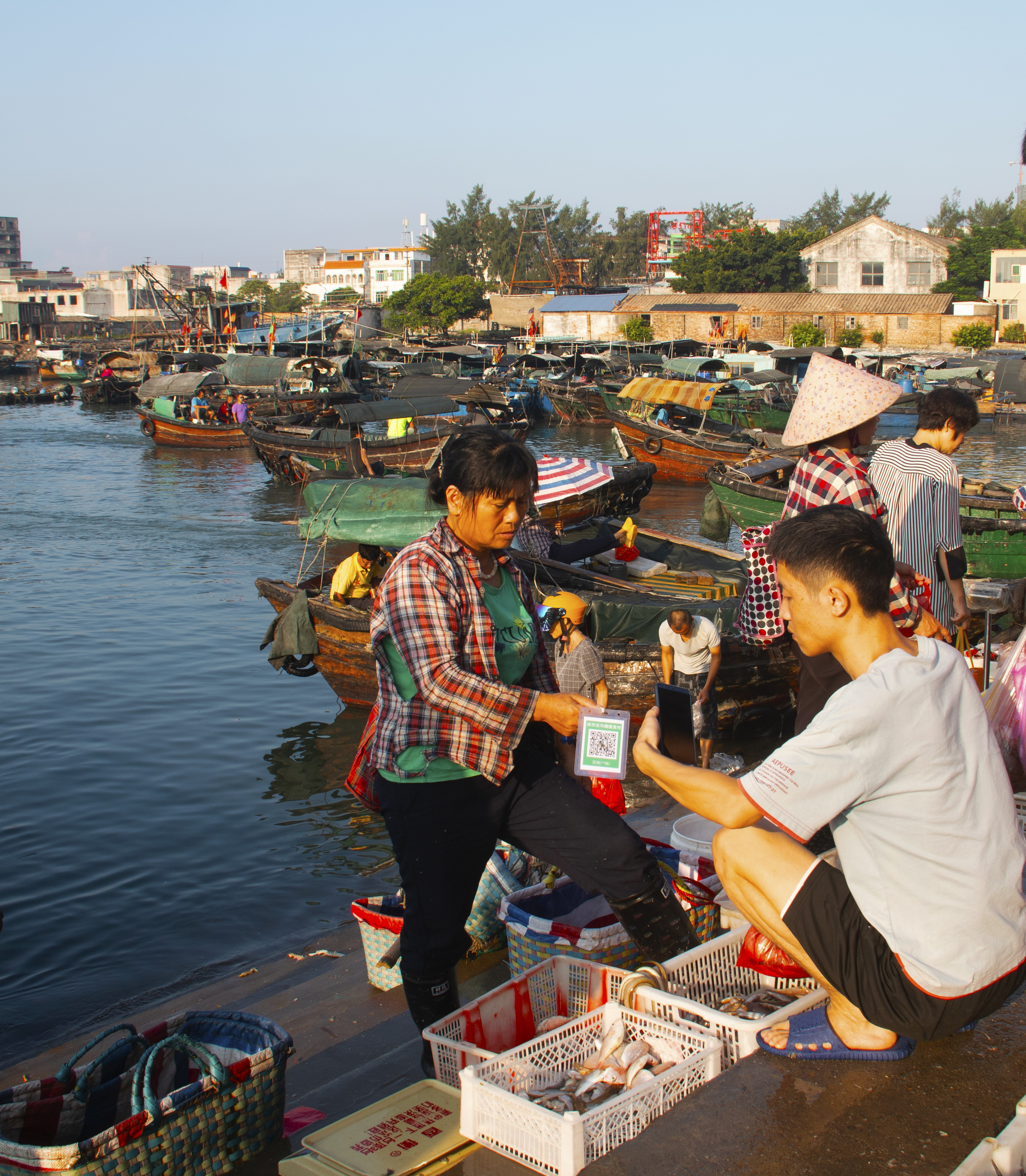 《侨港晨市》2020年10月5日摄于北海侨港码头早上的鱼市.
