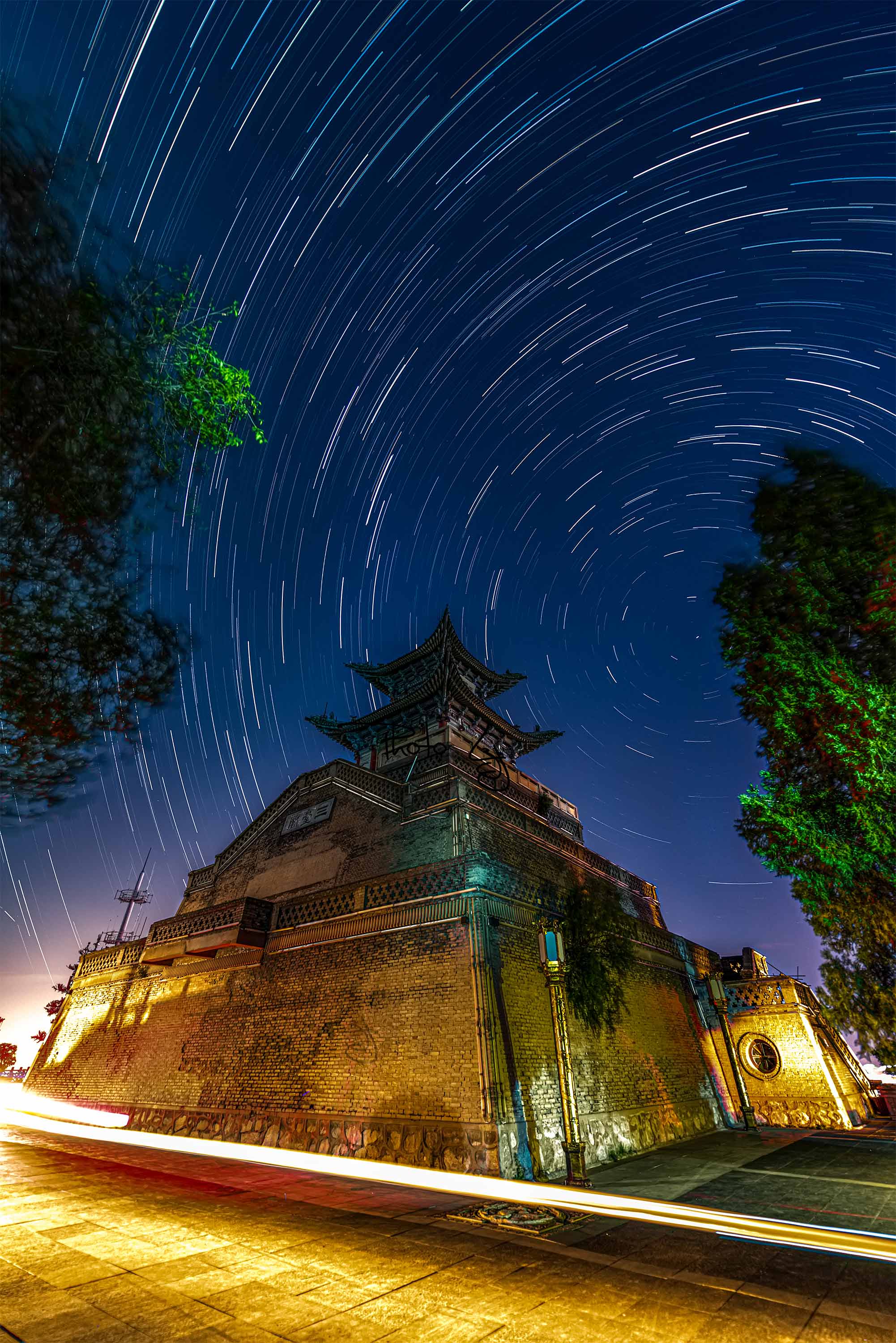 兰山公园 三台阁星轨